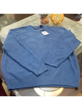 𝅺SALE! Chaps men's Crewneck Cotton Oversized Sweater L  new